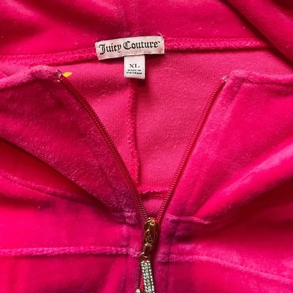 Vibrant Pink Velour Tracksuit - Picture 2 of 4